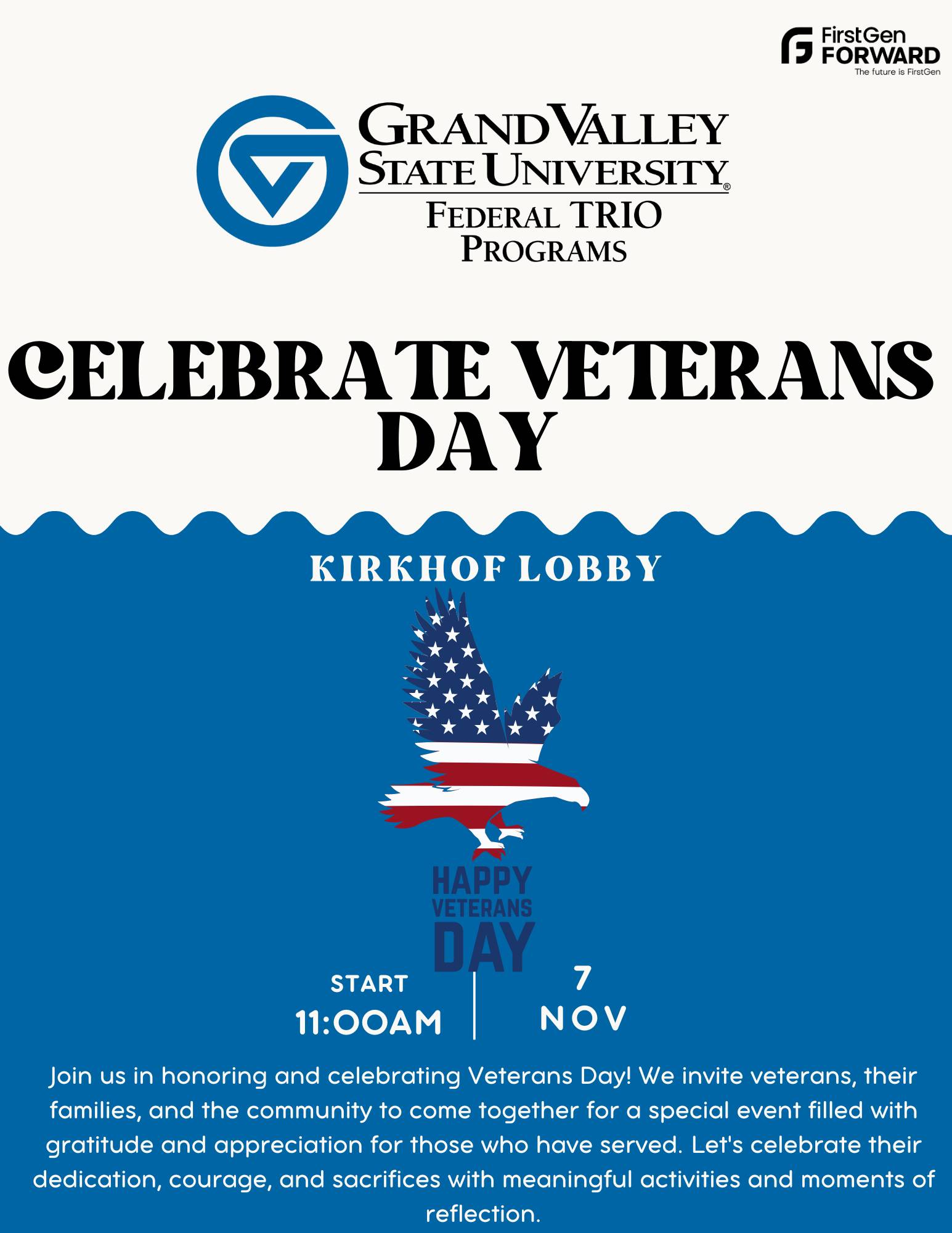 Flyer for Veterans Day